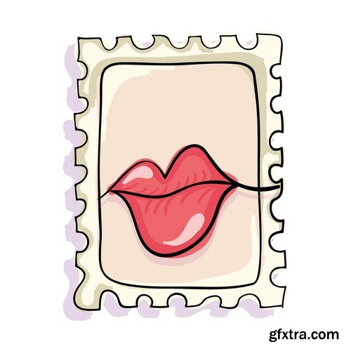 Valentines day poster illustration - 8 EPS