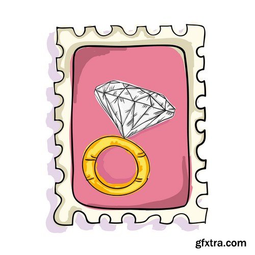 Valentines day poster illustration - 8 EPS