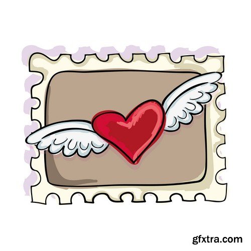 Valentines day poster illustration - 8 EPS