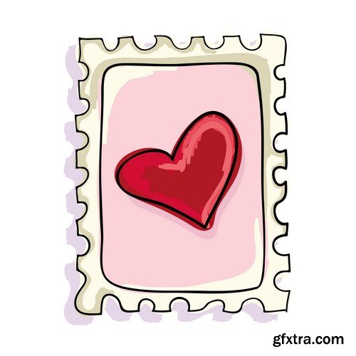 Valentines day poster illustration - 8 EPS