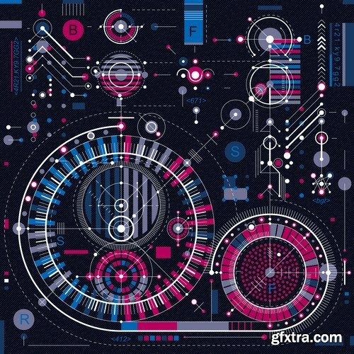 Collection of abstract background is an example of a template wallpapers 5-25 EPS