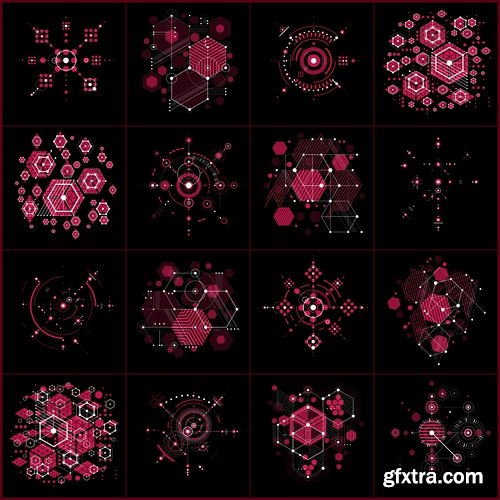 Collection of abstract background is an example of a template wallpapers 5-25 EPS