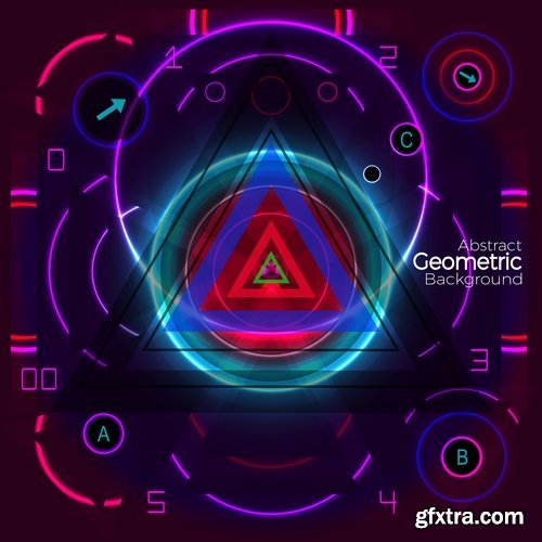 Collection of abstract background is an example of a template wallpapers 5-25 EPS