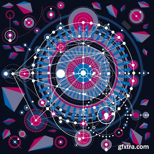 Collection of abstract background is an example of a template wallpapers 5-25 EPS