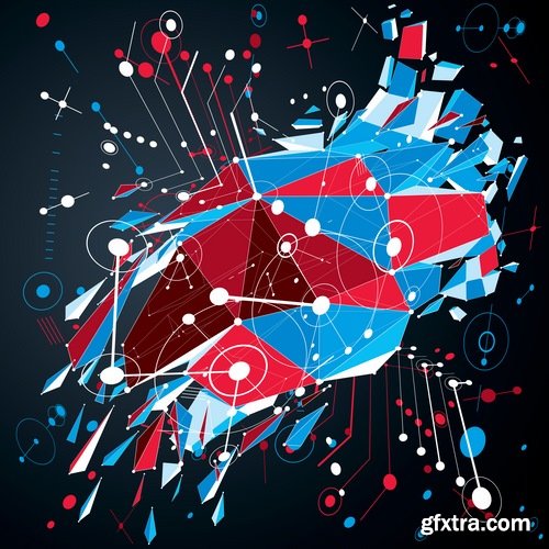 Collection of abstract background is an example of a template wallpapers 5-25 EPS