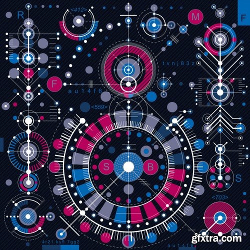 Collection of abstract background is an example of a template wallpapers 5-25 EPS