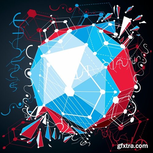 Collection of abstract background is an example of a template wallpapers 5-25 EPS