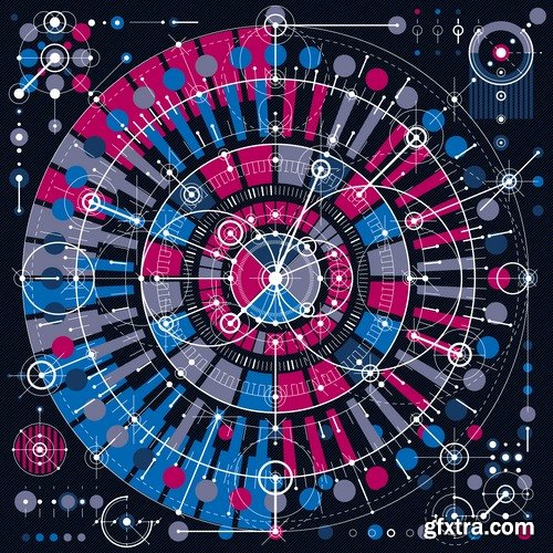 Collection of abstract background is an example of a template wallpapers 5-25 EPS