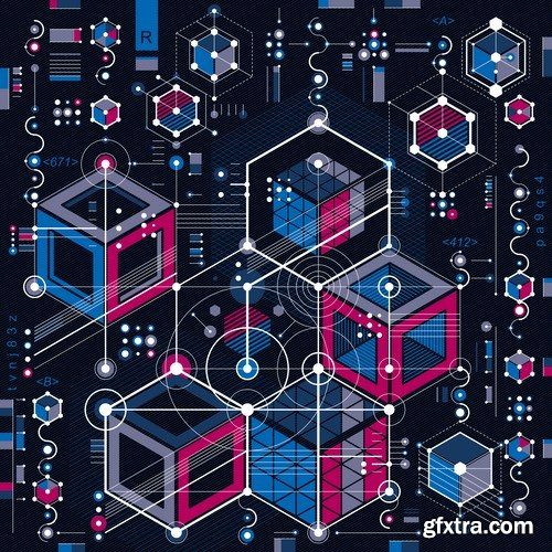 Collection of abstract background is an example of a template wallpapers 5-25 EPS