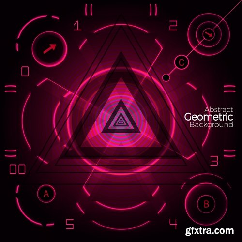 Collection of abstract background is an example of a template wallpapers 5-25 EPS