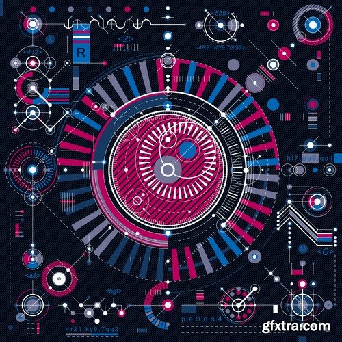 Collection of abstract background is an example of a template wallpapers 5-25 EPS