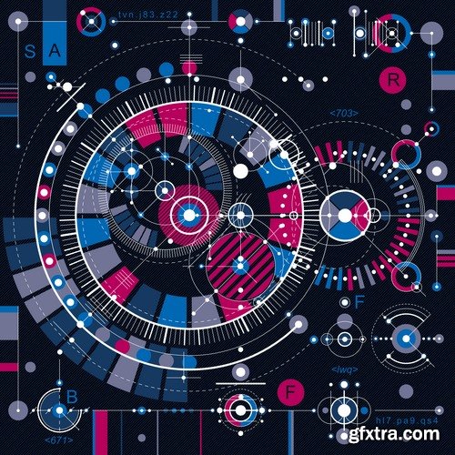 Collection of abstract background is an example of a template wallpapers 5-25 EPS