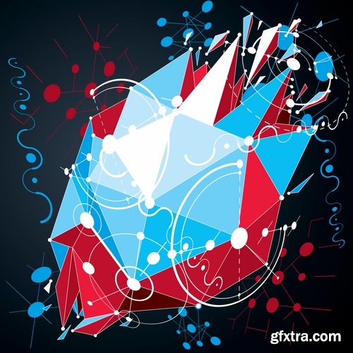 Collection of abstract background is an example of a template wallpapers 5-25 EPS