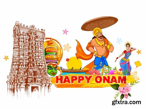 Collection Indian god holiday icon vector illustration Indian flag ethnic culture 25 EPS