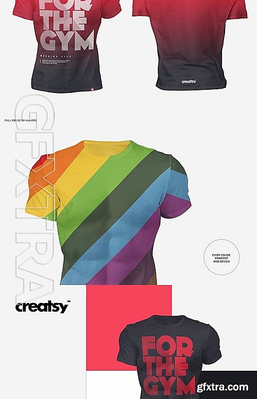 CM - T-shirt on Muscular Man Mockup Set 1171820