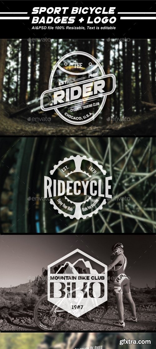 GraphicRiver - Sport Bicycle Badges & Logo 5740507