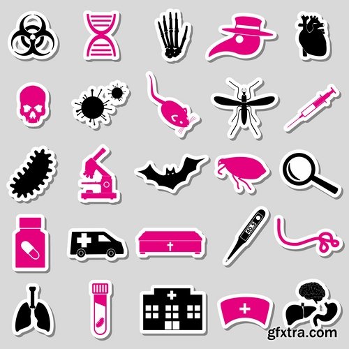 Collection logo icon web design element site 53-25 EPS