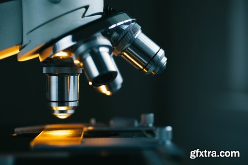 Collection of microscope micro chemical analysis laboratory 25 HQ Jpeg