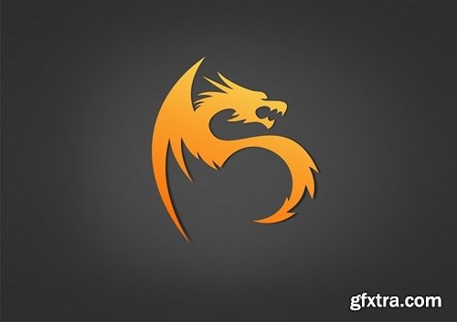 Collection of dragon logo icon image for clothes mythical beast 25 EPS