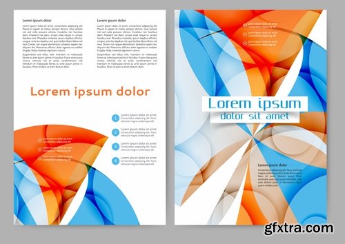 Collection of corporate banner flyer business card brochure cover vector image 25 EPS