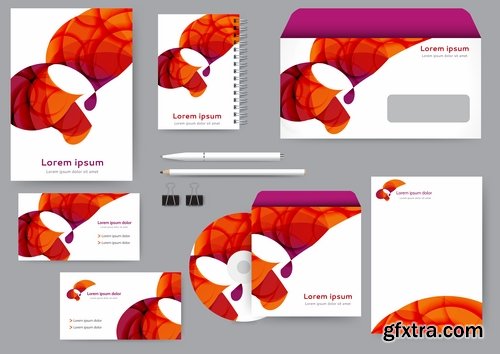 Collection of corporate banner flyer business card brochure cover vector image 25 EPS