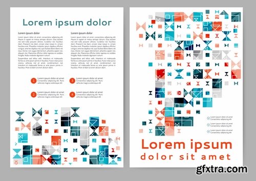 Collection of corporate banner flyer business card brochure cover vector image 25 EPS