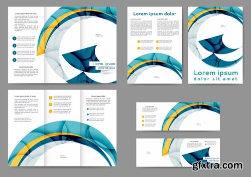 Collection of corporate banner flyer business card brochure cover vector image 25 EPS