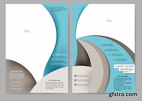 Collection of corporate banner flyer business card brochure cover vector image 25 EPS