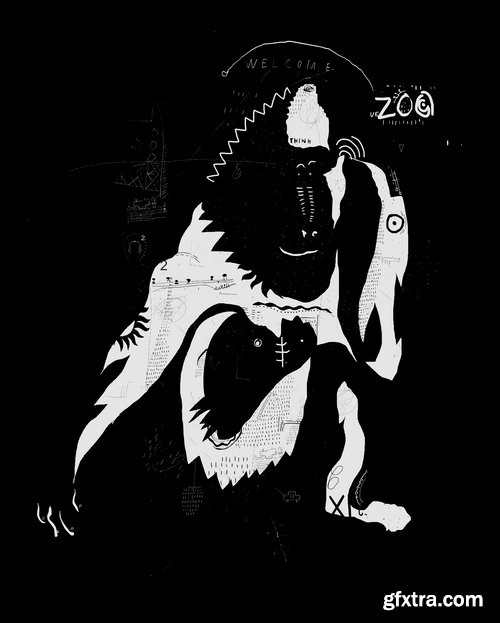 Collection of grunge abstract pattern on a t-shirt image for clothes vector image 25 EPS