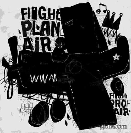 Collection of grunge abstract pattern on a t-shirt image for clothes vector image 25 EPS