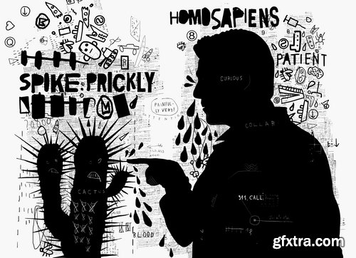 Collection of grunge abstract pattern on a t-shirt image for clothes vector image 25 EPS