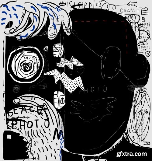 Collection of grunge abstract pattern on a t-shirt image for clothes vector image 25 EPS