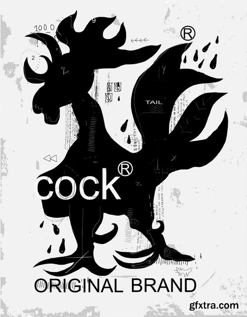 Collection of grunge abstract pattern on a t-shirt image for clothes vector image 25 EPS