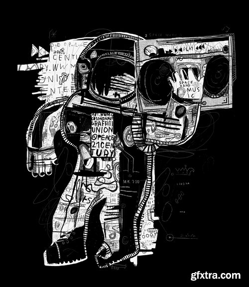 Collection of grunge abstract pattern on a t-shirt image for clothes vector image 25 EPS