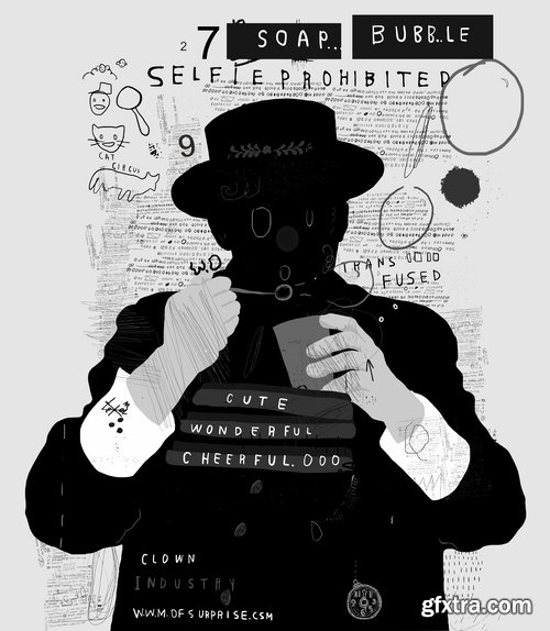 Collection of grunge abstract pattern on a t-shirt image for clothes vector image 25 EPS