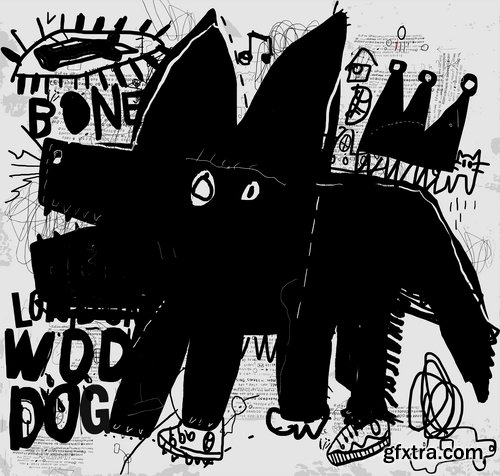 Collection of grunge abstract pattern on a t-shirt image for clothes vector image 25 EPS