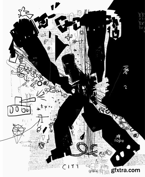 Collection of grunge abstract pattern on a t-shirt image for clothes vector image 25 EPS