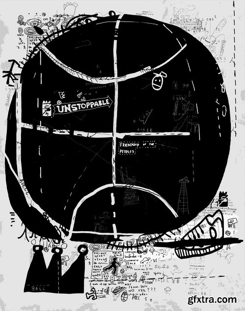 Collection of grunge abstract pattern on a t-shirt image for clothes vector image 25 EPS