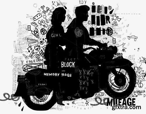 Collection of grunge abstract pattern on a t-shirt image for clothes vector image 25 EPS