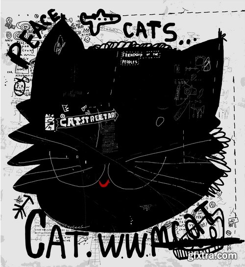 Collection of grunge abstract pattern on a t-shirt image for clothes vector image 25 EPS