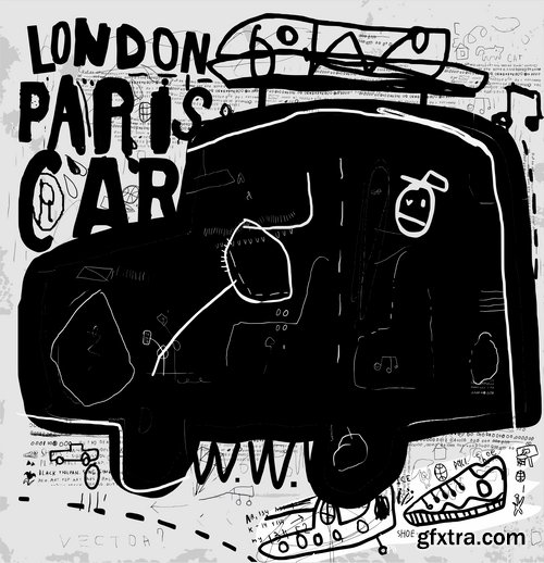 Collection of grunge abstract pattern on a t-shirt image for clothes vector image 25 EPS