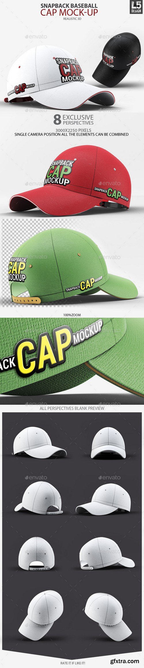 GraphicRiver - Snapback Baseball Cap Mock-Up 11315441