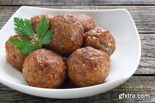 Collection of cutlet grilled meat chops in breadcrumbs 25 HQ Jpeg