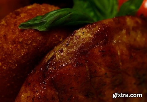 Collection of cutlet grilled meat chops in breadcrumbs 25 HQ Jpeg