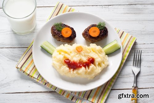 Collection of cutlet grilled meat chops in breadcrumbs 25 HQ Jpeg