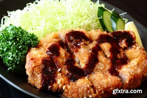 Collection of cutlet grilled meat chops in breadcrumbs 25 HQ Jpeg