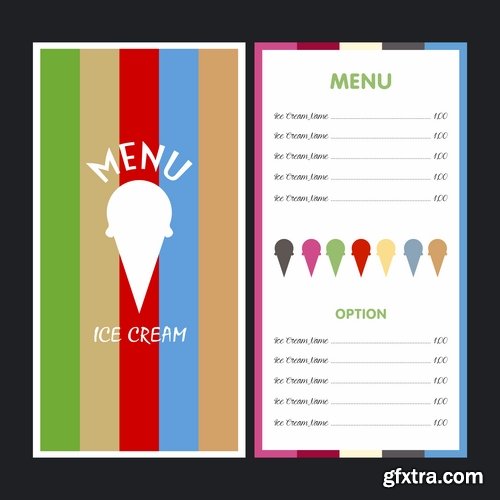 Fast Food, Cooking, Meal & Drink Menus #4, 25xEPS
