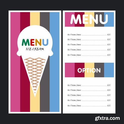 Fast Food, Cooking, Meal & Drink Menus #4, 25xEPS