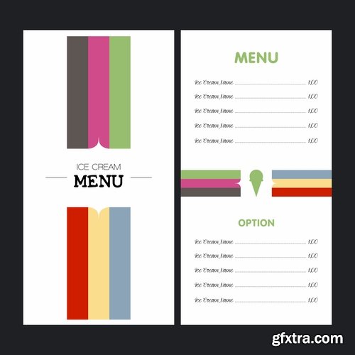 Fast Food, Cooking, Meal & Drink Menus #4, 25xEPS