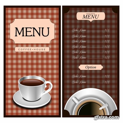 Fast Food, Cooking, Meal & Drink Menus #4, 25xEPS